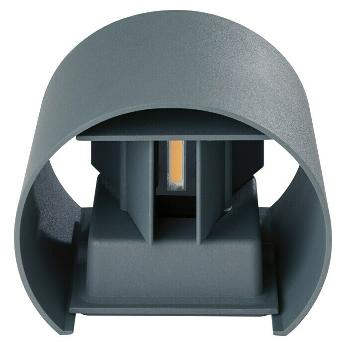 Starlux LED-Außenwandleuchte Umea (8 W, Farbe: Anthrazit, L x B x H: 11,6 x 13,6 x 10 cm, IP54, Rund)