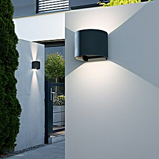 Starlux Vanjska zidna LED svjetiljka (8 W, 11,6 x 13,6 x 10 cm, Antracit, IP54)