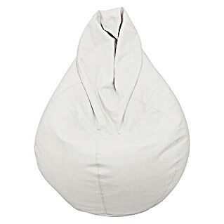 Puf saco (Blanco, L x An x Al: 55 x 67 x 14 cm)