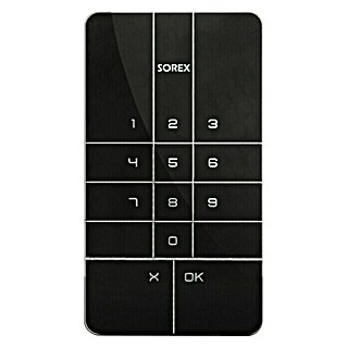 Sorex Elektronisches Türschloss Door Phone & Code (Bedienung: Zugangscode, Smartphone, Bluetooth, Schwarz)