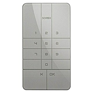 Sorex Elektronisches Türschloss Door Phone & Code (Bedienung: Zugangscode, Smartphone, Bluetooth, Silber)