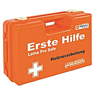 Leina-Werke Erste-Hilfe-Koffer Pro Safe Holzverarbeitung (DIN 13157, Forstwirtschaft, Orange)