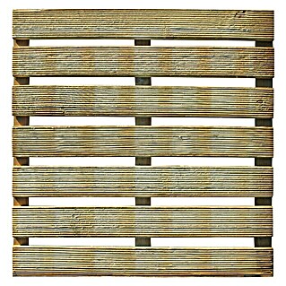 Forest-Style Loseta de madera estriada (Pino, Natural, 50 x 50 cm)