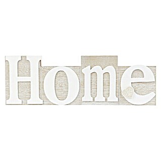 Letra Colgante Home marrón y blanco (35,8 x 1,2 cm, Madera)