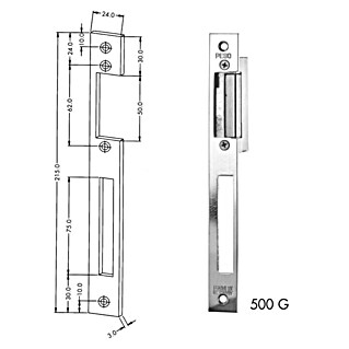 Stabilit Elektrischer Türöffner (Universell einsetzbar, Spannung: 5 V - 8 V, L x B: 215 x 24 mm)