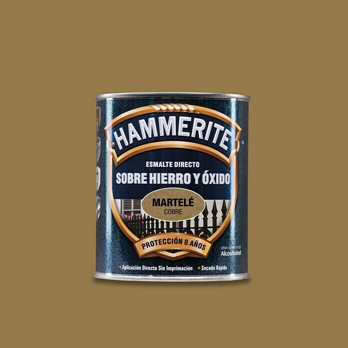 Hammerite Esmalte para metal Hierro y óxido (Cobre, 750 ml, Martelé)