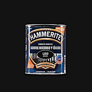 Hammerite Esmalte para metal Hierro y Óxido Liso (Negro, 750 ml, Liso)