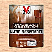 V33 Barniz para madera Brillante Ultra Resistente (Incoloro, Brillante, 750 ml)