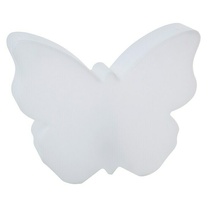 8 Seasons Design Shining Dekoleuchte Butterfly (9 W, Weiß, L x B x H: 15 x 40 x 40 cm)