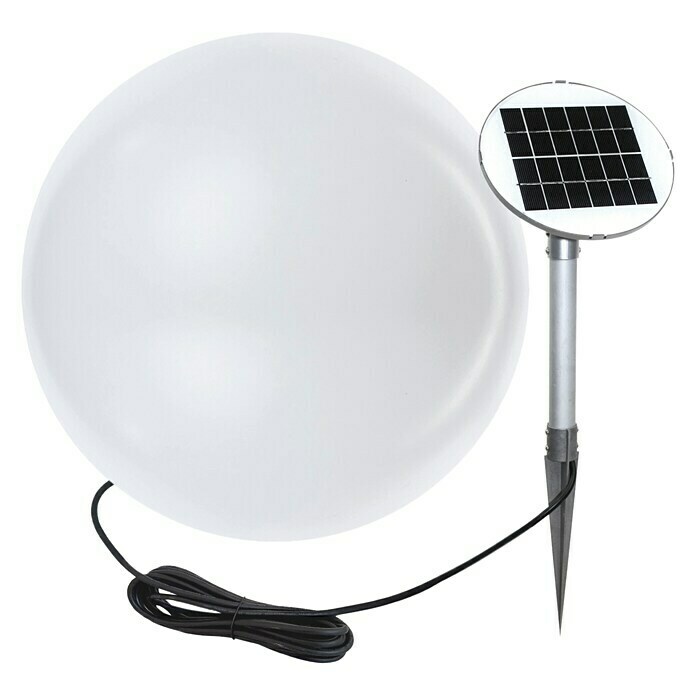 8 Seasons Design Shining LED-Solar-Dekoleuchte Globe (Weiß, Durchmesser: 40 cm)