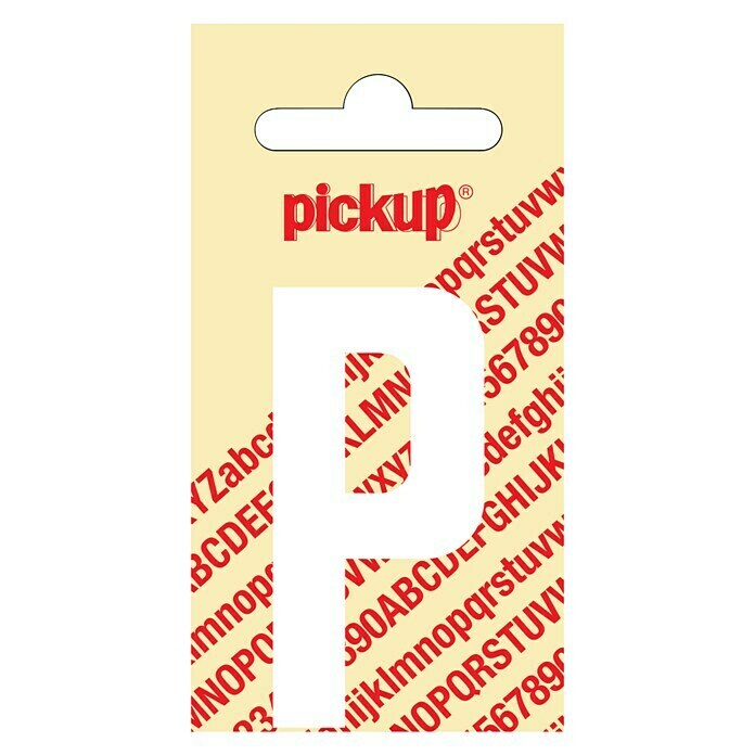 Pickup Etiqueta adhesiva (Motivo: P, Blanco, Altura: 60 mm)