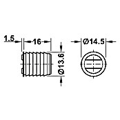 Häfele Magnetverschluss (Haftkraft: 3,5 kg, Ø x L: 13,6 x 17,5 mm, Braun)