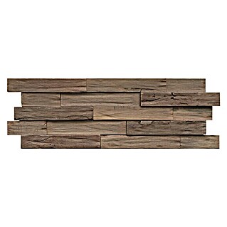 Indo Holzpaneel 3D Wall Driftwood Mindanao (Hevea, 560 x 200 x 10 mm, 9 Paneele)