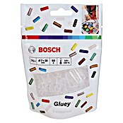 Bosch Gluey Klebepatronen Transparent (70 Stk., Durchmesser Klebepatrone: 7 mm)