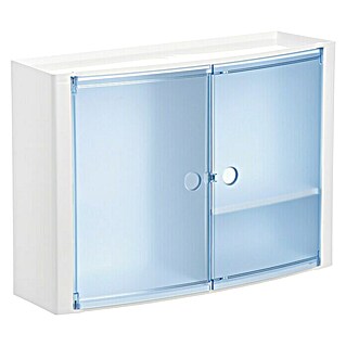 Tatay Armario colgante de baño (15,5 x 46 x 32 cm, Blanco/Azul)