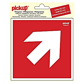 Pickup Sticker (Motief: Aanwijzings-pijl, l x b: 15 x 15 cm, Rood/wit)