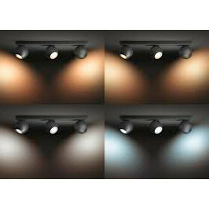 Philips Hue Regleta LED Buckram (Negro, L x An x Al: 8,2 x 44,8 x 10,3 cm)