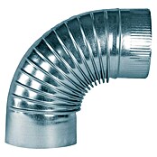 Codo para tubos galvanizado (120 mm, 90°, Galvanizado, Plateado)