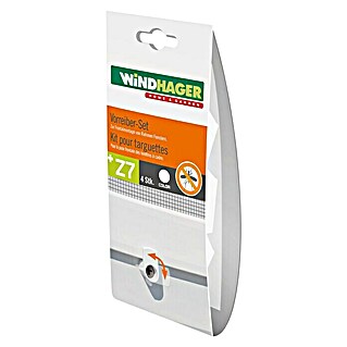 Windhager Befestigungs-Set Vorreiber (Kunststoff, Passend für: Windhager Spannrahmen-Fenster Plus/Expert, Weiß)
