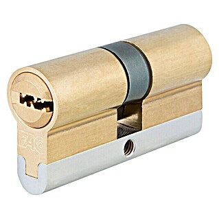 FAC Cilindro de perfil latón dorado (Longitud total interior: 40 mm, Longitud total exterior: 40 mm, Número de llaves: 5 ud.)