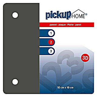 Pickup 3D Home Schild (L x B: 10 x 10 cm, Grau)