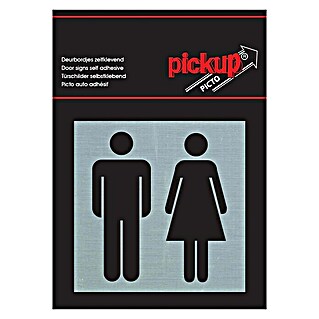 Pickup Sticker (Motief: Man/vrouw, l x b: 80 x 80 mm)