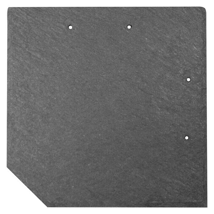 Naturschiefer Platte schwarz mit gebrochenem Rand & 2 Absätzen Ø 6 cm Gastlando 