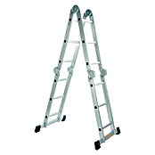 Escalera extensible de aluminio (Altura de trabajo: 350 cm, 4 x 3 escalones, Aluminio)