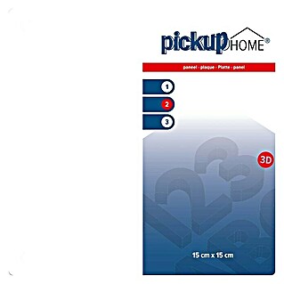 Pickup 3D Home Cartel (L x An: 15 x 15 cm, Blanco)