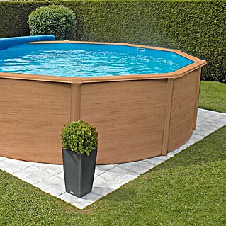 KWAD Pool-Set Steely de luxe Wood (Durchmesser: 3,6 m, Höhe: 1,2 m, Fassungsvermögen: 11 600 l, Rund)