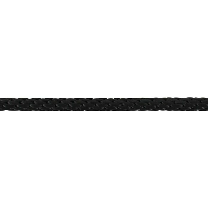Stabilit PP-Seil Meterware (Durchmesser: 6 mm, Polypropylen, Schwarz, 24-fach spiralgeflochten)