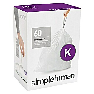 Simplehuman Müllbeutel passgenau (Größe: K, 35 l, 60 Stk., Kunststoff)
