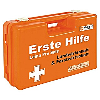 Leina-Werke Erste-Hilfe-Koffer Pro Safe Landwirtschaft & Forstwirtschaft (DIN 13157, Forst- & Landwirtschaft, Orange)