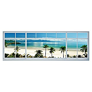 Houten tekstbord Deco Block (Beach Window View, b x h: 118 x 40 cm)