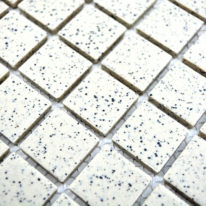 Mosaikfliese Quadrat Uni CU QR208 (33 x 30,2 cm, Cremeweiß, Matt)