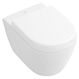 Villeroy & Boch Subway 2.0 Wand-WC Compact (Mit Spülrand, Mit schmutzabweisender Glasur, Spülform: Tief, WC Abgang: Waagerecht, Weiß)