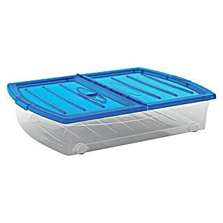 Keter Unterbett-Rollenbox XL (L x B x H: 77 x 58,5 x 17,5 cm, Plastik, Blau)