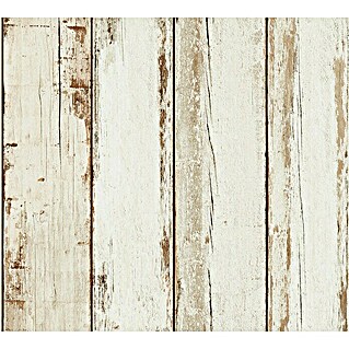 AS Creation Il Decoro Vliestapete Vintage-Wood (Beige, Holzoptik, 10,05 x 0,53 m)