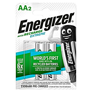 Energizer Akku Rechargeable Extreme (Mignon AA, 1,2 V, 2 Stk.)