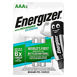 Energizer Akku Rechargeable Extreme (Micro AAA, 1,2 V, 2 Stk.)