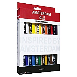 Talens Amsterdam Pintura acrílica Standard Series (Multicolor, 12 ud. x 20 ml, Tubo)