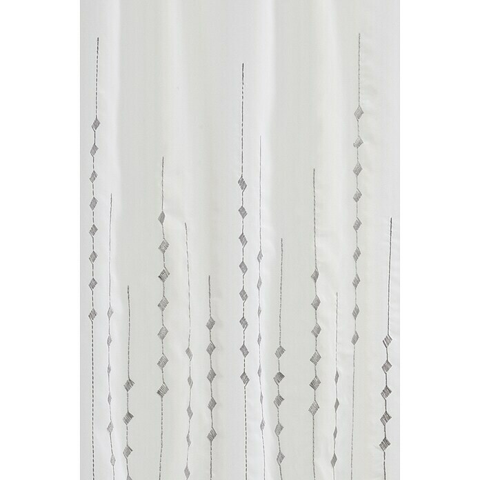 Elbersdrucke Bistrogardine Helio (140 x 48 cm, 100 % Polyester, Bestickt, Weiß/Grau)