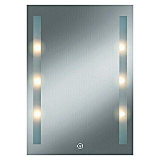 Kristall-Form LED-Lichtspiegel Moonlight (50 x 70 cm, Sensorschalter, Warmweiß)