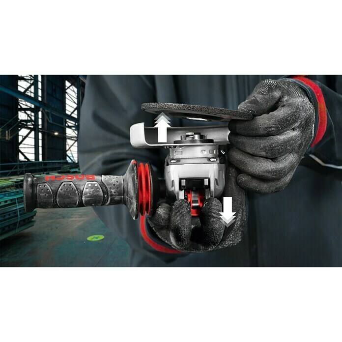 Bosch Professional X-Lock Winkelschleifer GWX 10-125 (1.000 W, Durchmesser Scheibe: 125 mm, Leerlaufdrehzahl: 11.000 U/min)