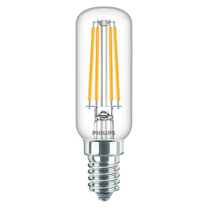 Philips Bombilla LED Classic T25 (4,5 W, E14, Color de luz: Blanco cálido, Redondeada)
