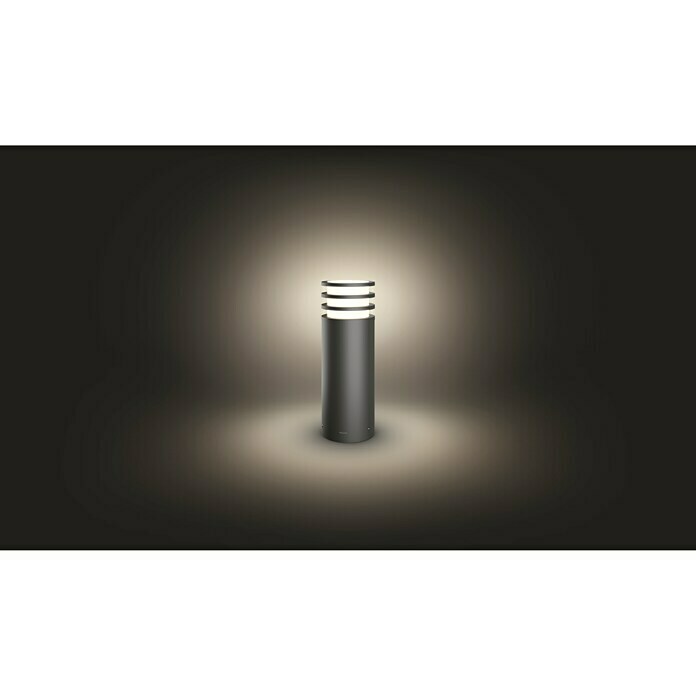 Philips Hue LED-Sockelleuchte Lucca (1-flammig, 9,5 W, Warmweiß, IP44)