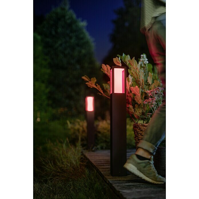 Philips Hue LED-Wegeleuchte White & Color Ambiance Impress (77 cm, Aluminium, Lichtfarbe: Bunt, A++ bis A)