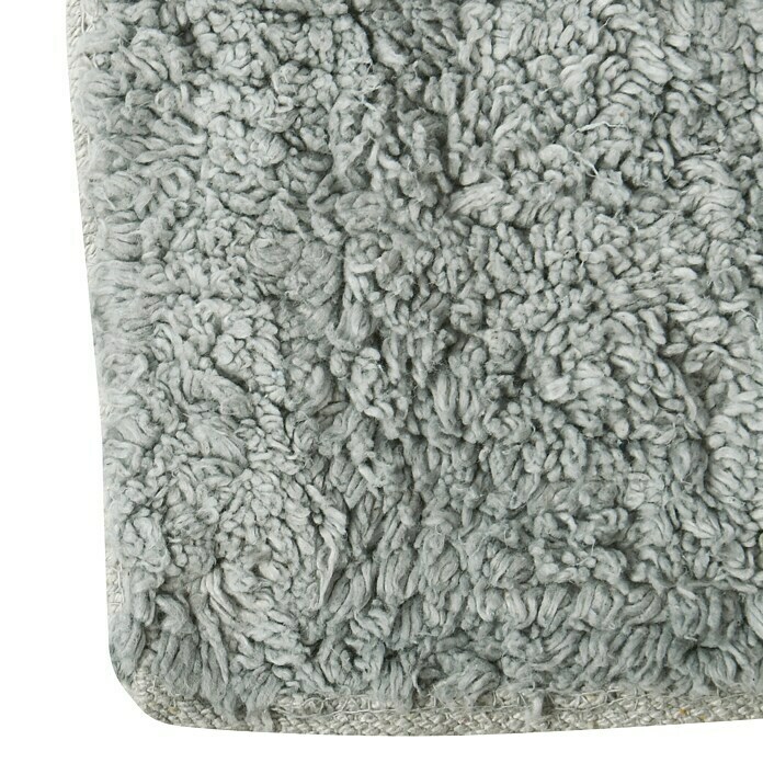 MSV Alfombra para baño (45 x 70 cm, Gris, 100% algodón)