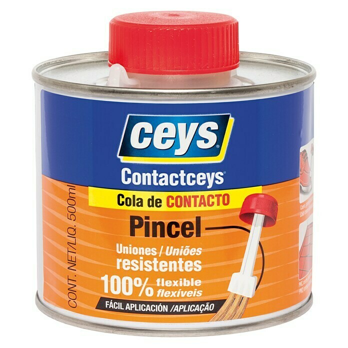 Ceys Adhesivo de contacto con pincel (500 ml, Para exterior)