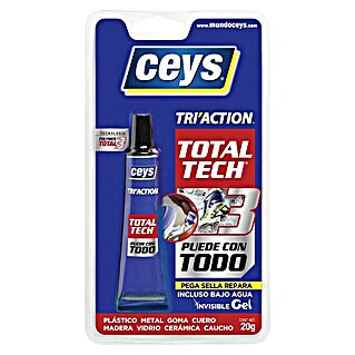 Ceys Adhesivo y sellador Total Tech Tri'Action (Transparente, 20 g)
